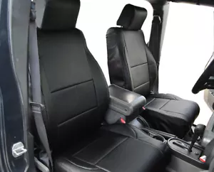 for JEEP WRANGLER 2011-2012 JK 4DOORS IGGEE CUSTOM FIT SEAT COVERS BLACK - Picture 1 of 6