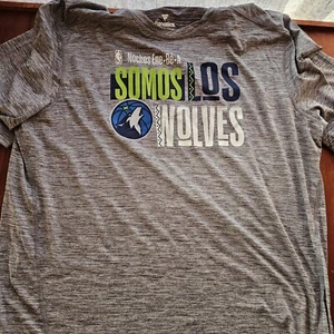 Minnesota Timberwolves Latino NBA Basketball Wolves Back T Shirt XXL - Picture 1 of 5