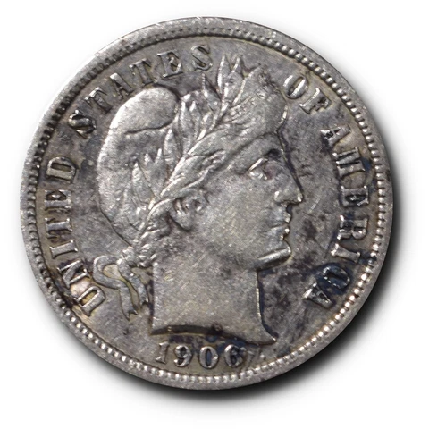1906-S Barber Dime Silver 10C Cover