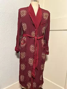 Antique Edwardian c1900 Mens Sz M Dressing Gown Smoking Jacket Bathrobe Vtg Robe - Picture 1 of 22