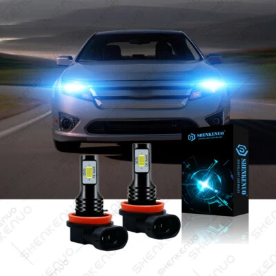 Para Ford Fusion 2006-2019 - 2x H11 8000K Azul Hielo LED Faros Bombillas Luz Baja Foto 1 de 4