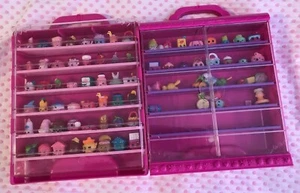 Shopkins Lot ~ 2 Display Carrying Cases & 78 Mixed Toys, Dolls, & Food - Picture 1 of 11