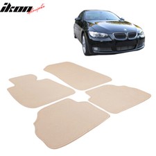 07-13 E92 3-Series Floor Mats Carpet Front & Rear Beige 4PC - Nylon FOR: (BMW)