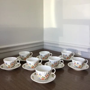 Aynsley Cottage Garden China Set of 8 (4 tea cups 4 Saucers) Multiple Sets Avail - Picture 1 of 10