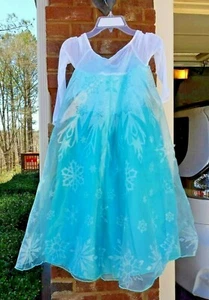 Disney Collection Princess Frozen Snow Queen ELSA Girls Dress W/ LONG CAPE 5 6 S - Picture 1 of 3
