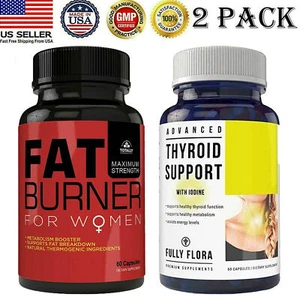 Womens Fat Burner Metabolism Boost Weight Loss Thyroid Support Diet Supplements - Picture 1 of 12