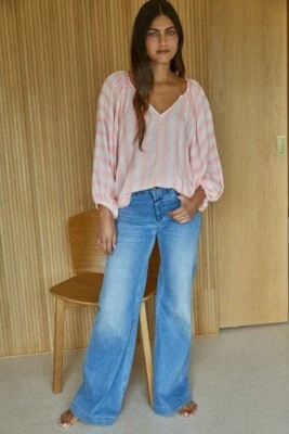 Blusa Top By Together de Gasa a Rayas Talla Mediana Nueva Foto 1 de 4