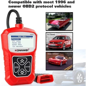 Car Engine Fault Detector OBD2 Scanner Code Reader Auto Diagnostic Scan Tool - Picture 1 of 11