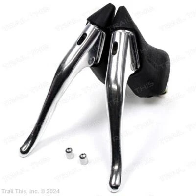 Juego de 1 par de palancas de freno aerodinámicas de aleación para bicicleta de carretera Dia Compe BL-07 plateadas - R & L Foto 1 de 4