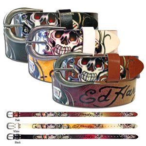 Ed Hardy EH3298 Hearts on Fire -Kids Girls-Leather Belt - Picture 1 of 4