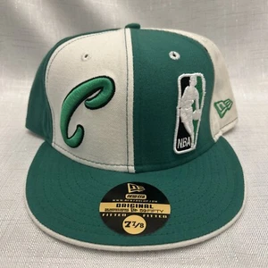 VINTAGE Boston Celtics Hat Cap Mens 7 7/8 Green White New Era Fitted Wool USA - Picture 1 of 8