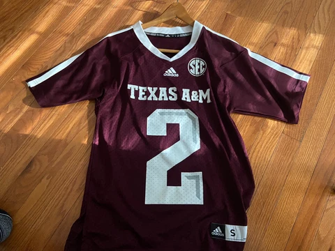 #2 Texas A&M Men’s Maroon Football SEC Jersey Aggies S Very Nice New Free Ship Cover