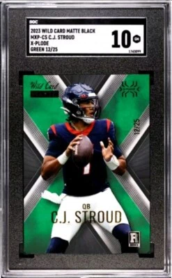 🔥2023 Wild Card Matte Green X-Plode - C.J. STROUD (RC) #12/25 Texans Encased... - Image 1 of 2