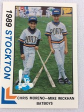 1989 Stockton Ports-California League-BEST Baseball Card-Chris Moreno&M. Wickhan