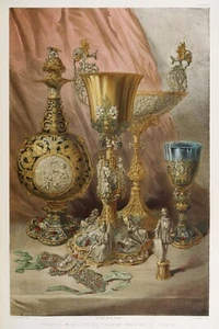 13916.Decor Poster.Room diseño de paredes interiores. Objeto de arte victoriano. Copas.Adorna - Imagen 1 de 1