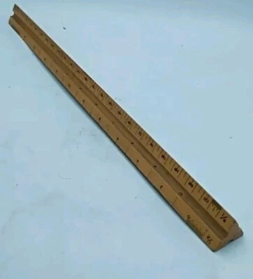 Vintage Dietzgen Triangular 12" Ruler 11626 Made In USA. Excello.  - Image 1 of 4