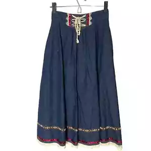 Vintage 70er Jahre Gunne Saxophon Korsett Midi Rock XS/S - Bild 1 von 8