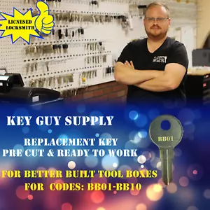 BB01-BB10 KEY 1 New Key For BETTER BUILT Truck locks Cut To your Code, Locksmith - Picture 1 of 10