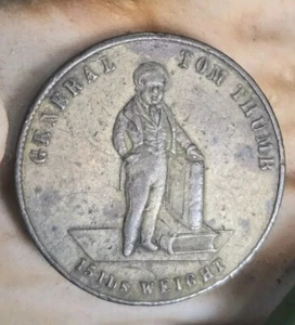 PT Barnum 1852 Liberty Head General Tom Thumb 19th Century Circus Souvenir Coin - Picture 1 of 4