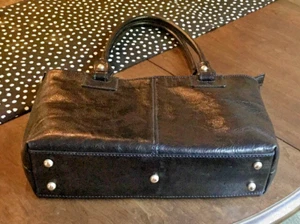 Italian Black Leather Handbag with Strap - Purchased in Florence - Never Used! - Picture 1 of 6