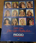 Vintage Ridgid Tools Pin Up Calendar 1983-1984 Ridge Tool Company Swimsuit Girls
