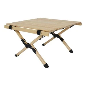 Portable Foldable Outdoor Picnic Table, Natural Beech Wood Camping Table - Picture 1 of 17