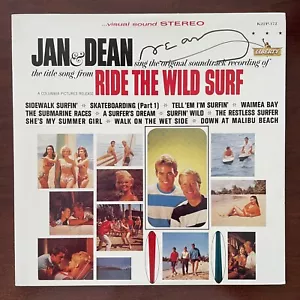 Jan And Dean Signed “Ride The Wild Surf” Japan 12” Vinyl Record Album K22P-172 - Picture 1 of 9