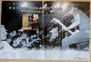 POSTER PROMOZIONALE ONE MAN ARMY ultima parola parlata 2000 Adeline Records SF Punk - Foto 1 di 1