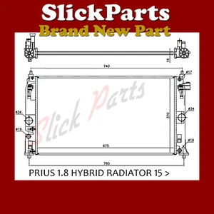 TOYOTA PRIUS RADIATOR 1.8 HYBRID 2015 2016 2017 2018 2ZRFXE *NEW* - Picture 1 of 1
