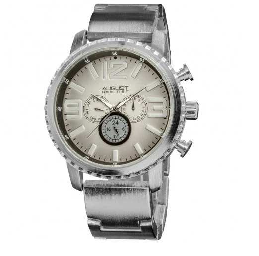 August Steiner Men's AS8067SS Multi-Function Gradient Dial Quartz Watch $395 - Image 1 of 1