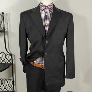 Burberry Men's Sport Coat Blazer Three Button Solid Wool Charcoal Gray 42R - Picture 1 of 16