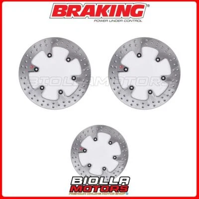 KIT DISCHI FRENO BRAKING YAMAHA FJ 1100 1984 - 1985 ANTERIORE + POSTERIORE [FISS Foto 1 de 4
