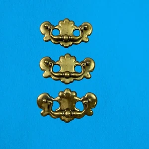 VTG Brass Chippendale Batwing Drawer Pull 3 1/2" C2C N17510 KBC 1 3 4 Lot of 3 - Picture 1 of 12