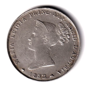 ITALIA 5 lire plata 1832 MARIA LUISA DE PARMA - MARIA LUIGIA - Picture 1 of 2