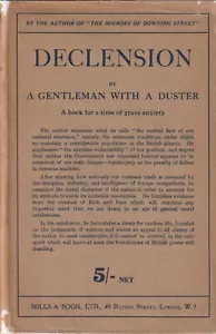 Declension by A Gentleman with a Duster, Harold Begbie, 1925 HCw/dj - Imagen 1 de 16