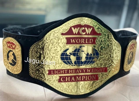 WCW World Light Heavyweight Championship Belt adult zinc plates deep etching Cover