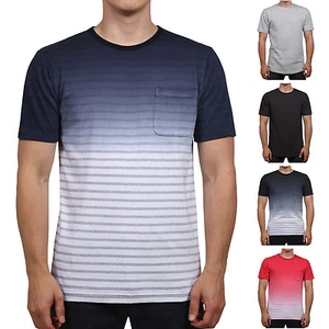 NE PEOPLE Hombre Informal Básica a Rayas Gradiente Ombre Camisa Ligera NEMT74 NEM75 - Imagen 1 de 34