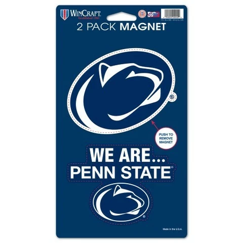 PENN STATE NITTANY LIONS 2 PACK DIE CUT VINYL LOGO MAGNETS WEATHER RESISTANT Cover