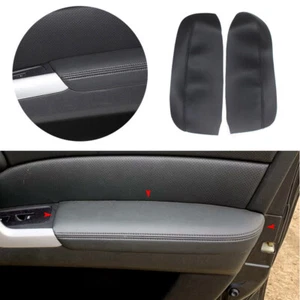2xBlack Inner Door Panel Armrest Leather Pull Cover Trim For Acura RDX 2007-2012 - Picture 1 of 6