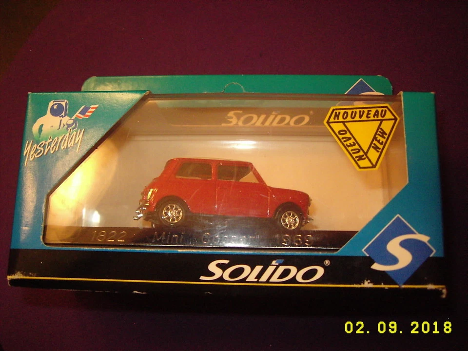 SOLIDO 1/43 - 1822 MINI COOPER 1969 - RED / WHITE top Yesterday series - Image 1 of 1