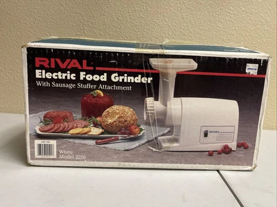 Picadora eléctrica de alimentos para carne Rival modelo 2250 con relleno de salchichas - CAJA ABIERTA Foto 1 de 4