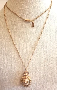 1928 Jewelry Co. Necklace Gold Tone Locket 29" - Picture 1 of 10