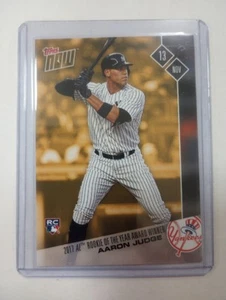 2017 TOPPS NOW AARON JUDGE 2017 AL ROOKIE OF THE YEAR AWARD WINNER OSB-1 - Picture 1 of 2
