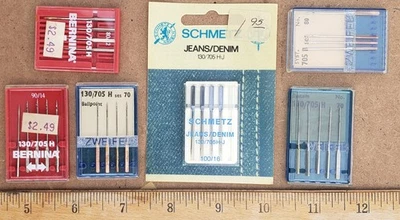 Bernina SHMETZ Needles 90/14 80/12 130/705H 100/16 Zweifel Lot 705B 80 26 Total - Image 1 of 3