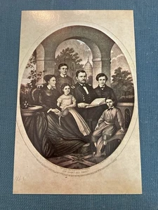 B24 Postcard General US Grant And Family Portrait Ohio Historical Society - Picture 1 of 2