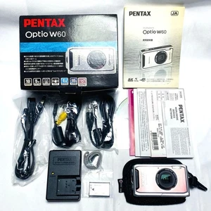 PENTAX Optio W60 Pink Waterproof Compact Digital Camera 10MP Tested from Japan - Picture 1 of 12