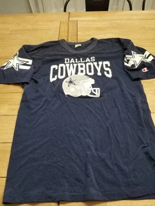 Vintage 80s Dallas Cowboys Jersey Champion Large 33 - Picture 1 of 4