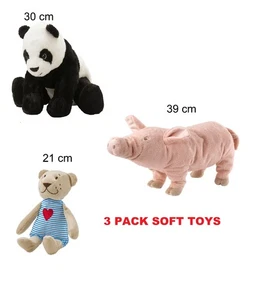 3 Oso de peluche de cerdo panda de juguete suave para niños, juguete suave suave para niños regalo Reino Unido - Imagen 1 de 4