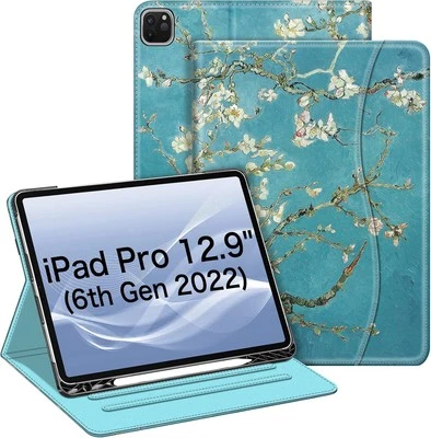 Fintie Folio Case for iPad Pro 12.9" 6th Generation 2022, Multi-Angle blossom  - Image 1 of 4