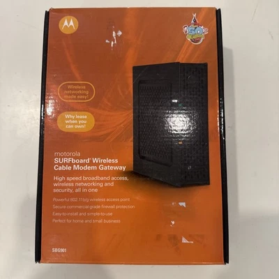 Router inalámbrico G Motorola SBG901 54 Mbps 1 puerto 10/100 (55631500500) Foto 1 de 4